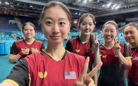 Америкалықтар Париж Олимпиадасында үстел теннисінен Қытай әйелдер командасын жеңді