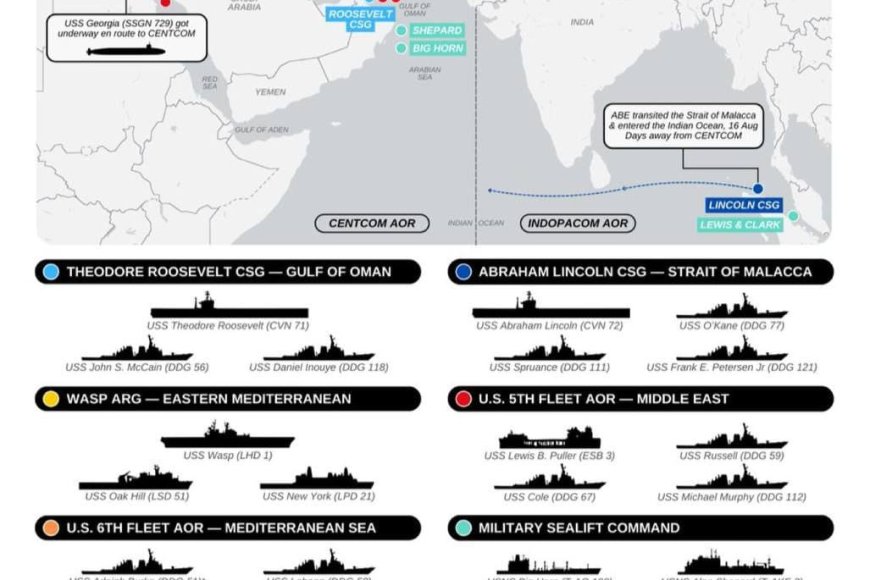 Более трети военно-морского флота США направляется на Ближний Восток для защиты Израиля