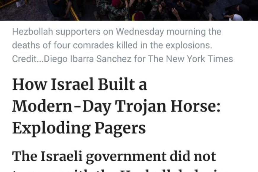 Israel used booby-trapped pagers as a Trojan horse to attack Hezbollah