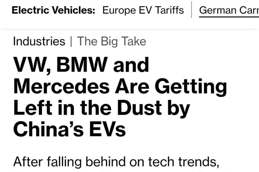 Крах немецких автогигантов: VW, BMW и Mercedes проигрывают конкуренцию китайским автомобилям
