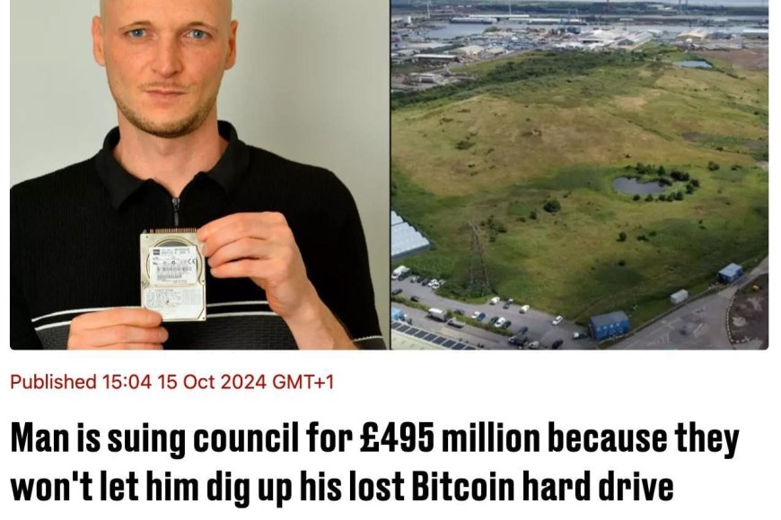 The Briton is demanding $647 million in compensation for lost bitcoins and is suing the authorities