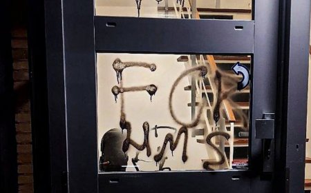 Maccabi Tel Aviv fans left graffiti with symbols and inscriptions in the Jewish quarter of Amsterdam