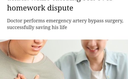 A father in China suffered a heart attack while helping his son with homework