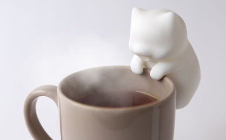 Japanese Create a "Cat Blower" to Cool Drinks and Soups