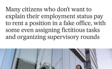 Китайские зумеры платят за фейковую офисную работу