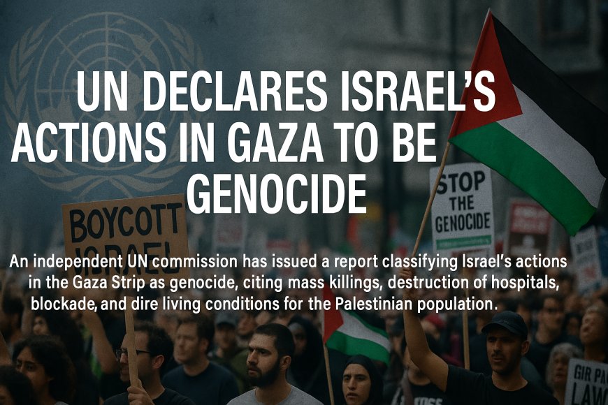 UN Officially Recognizes Israel Committing Genocide in Gaza