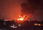 В Славянске-на-Кубани после атаки беспилотников произошёл пожар на нефтеперерабатывающем заводе.