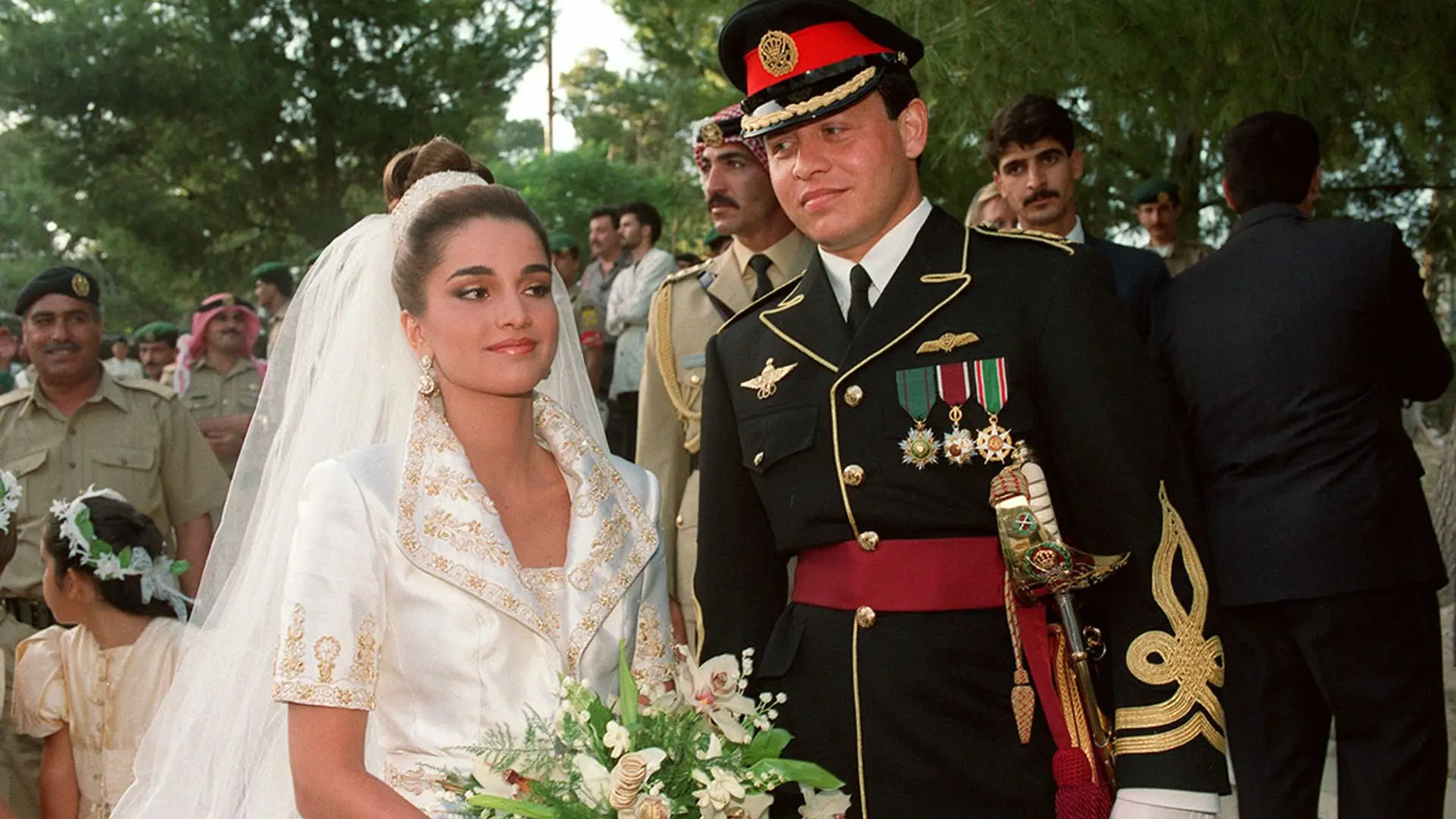 Prince Abdullah and Prince Faisal at the Sandhurst graduation