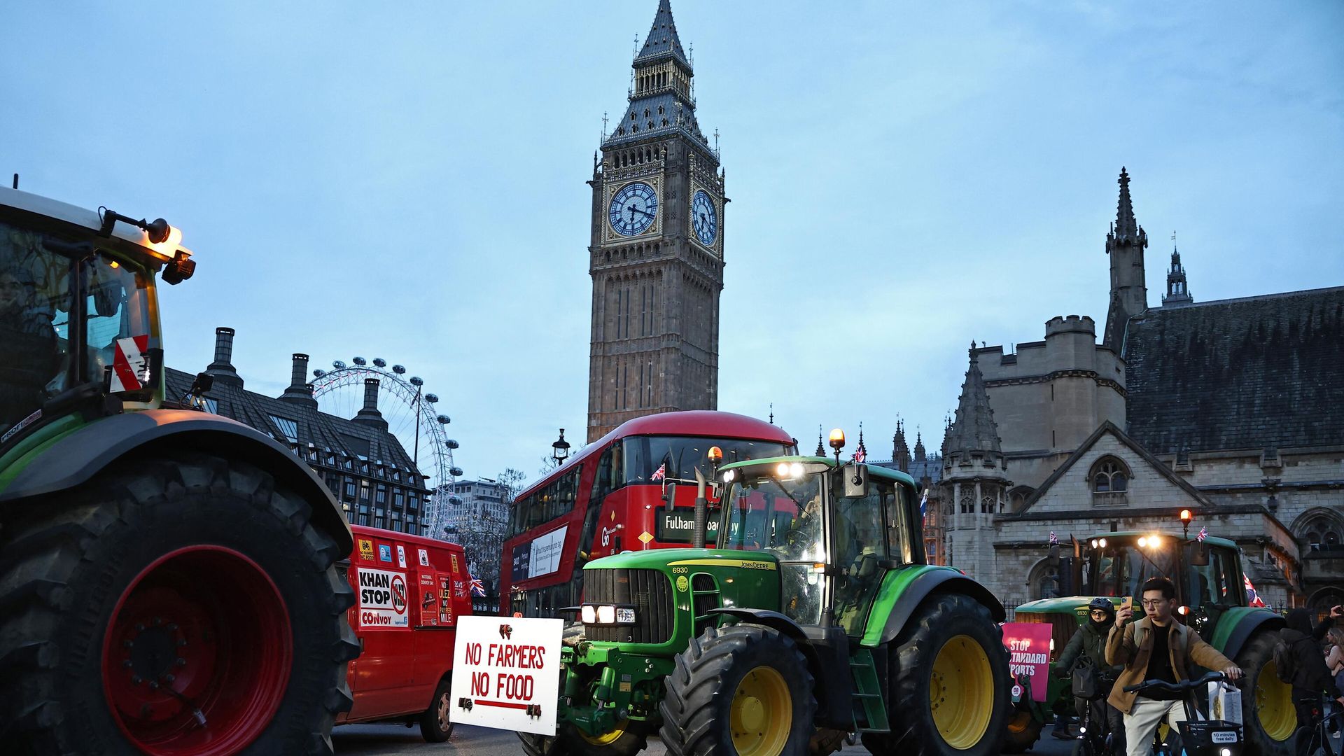 Farmers Drive Tractors into London in Protest Against Inheritance Tax
