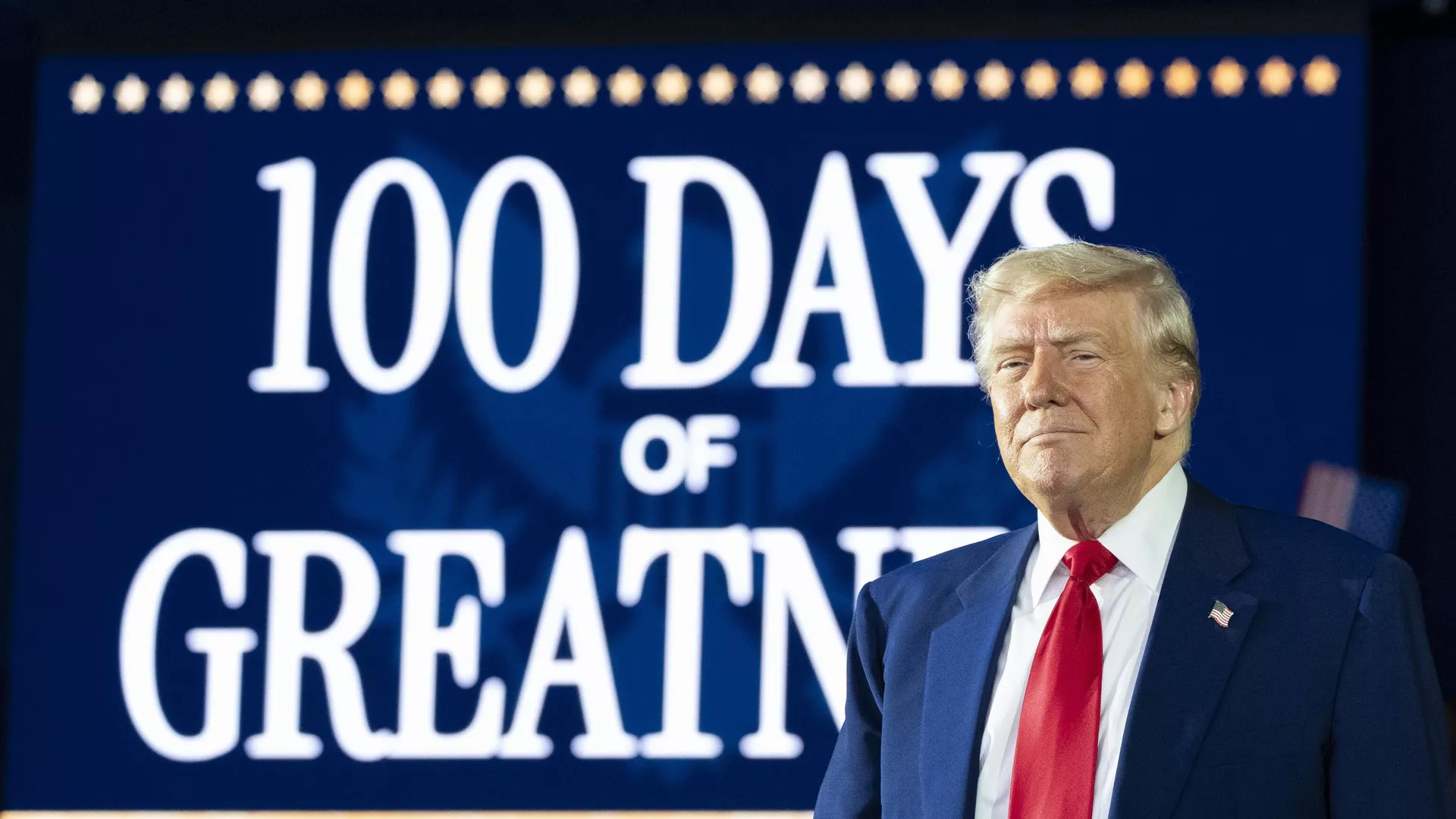 Trump Summarizes First 100 Days of Presidency at Michigan Rally