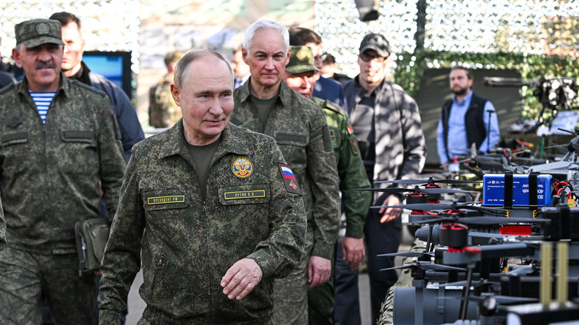 Путин посетил полигон Мулино в Нижегородской области.