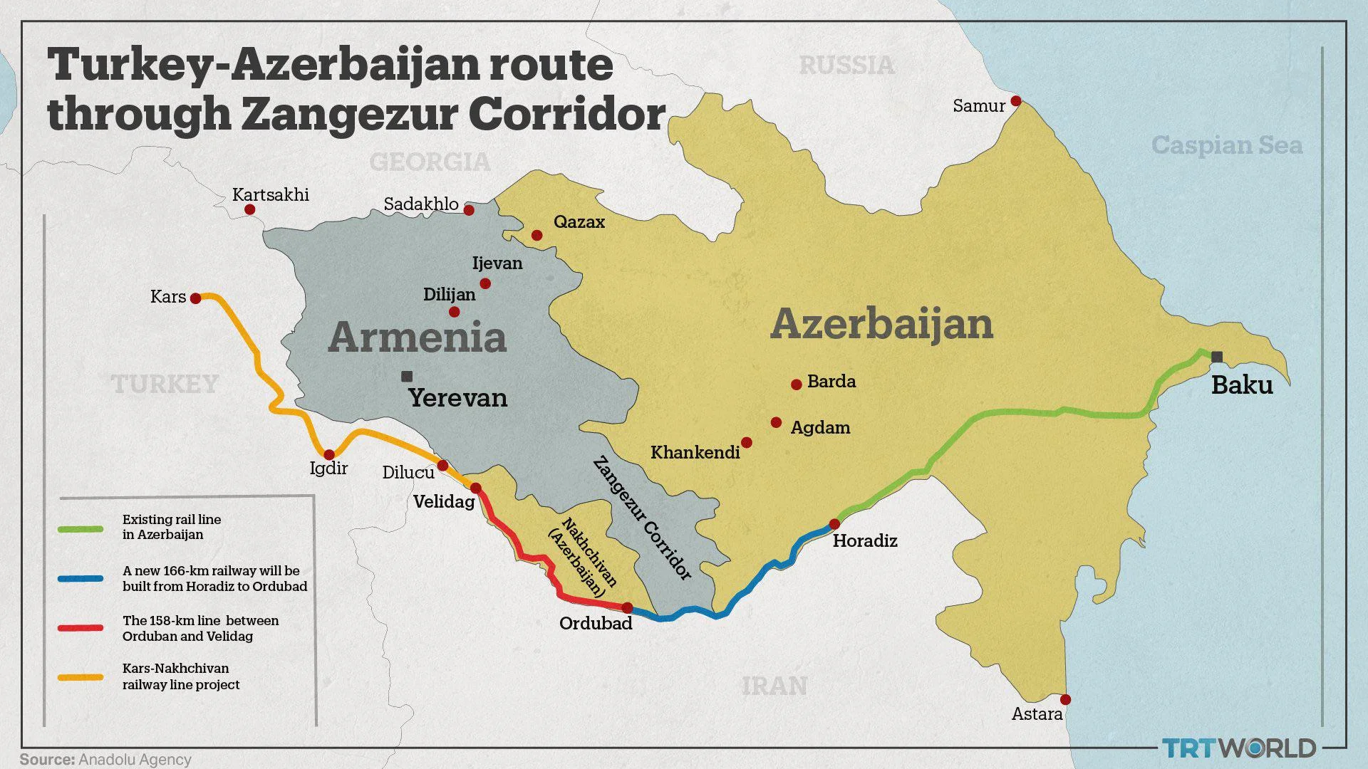 Aliyev announces completion of work on the Zangezur Corridor in Azerbaijan